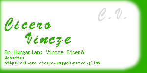 cicero vincze business card